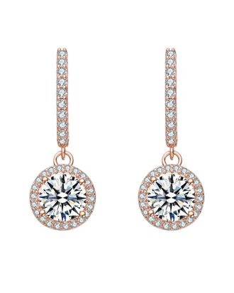 Rachel Glauber Diamond Cz Dangle Earrings