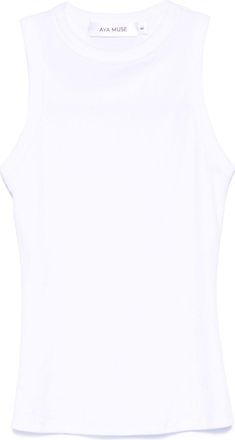 Aya Muse Canotta a coste - Bianco