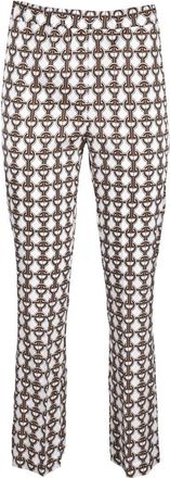 1-ONE 1-One Mixed Fabric Trousers - White/Beige