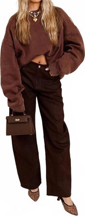 Line & Dot Chelsea Wide Leg Pants In Bordeaux