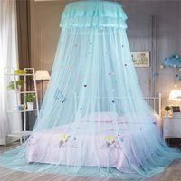 OEM Mosquitera, Mosquitera Princesa, Mosquitera Colgante Con Forma De C&uacute;pula, Mosquitera Colgante De Encaje (65&times;250cm, Aqua)-crezuo