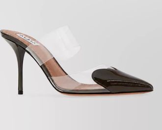 Alaia pvc and leather mules