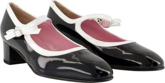 Carel Womens Kina Bow Pumps - Carel Leather Black Calfskin Shoes