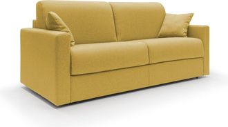 Divani.Store Chris Sof&aacute; Cama Convertible En Tejido Impermeable 166 Cm (mat. 120x197) Amarillo