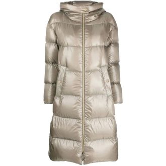 Herno Dames, Mantels, Grijs, Maat: S Polyamide