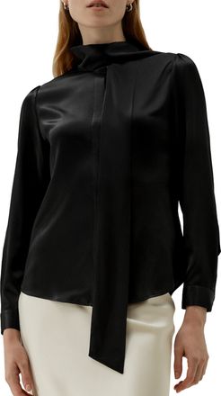 LilySilk Bow-tie Neck Silk Blous