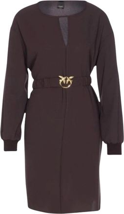 Pinko Pinko, Kleedjes, Dames, Bruin, M, Wol, Sfumato Short Dress