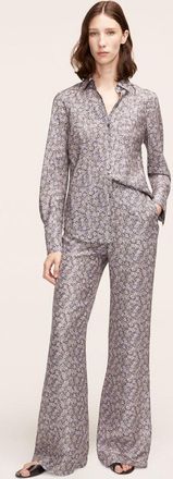 Rebecca Taylor Violet Fleur Silk Pajama Pant