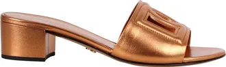 Dolce & Gabbana Bronze calfskin mule