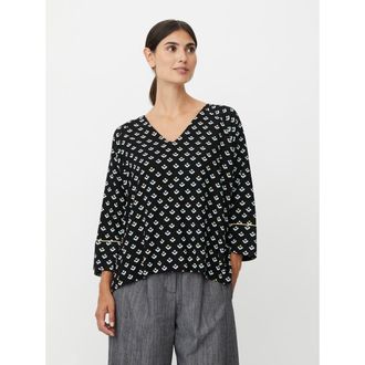 Masai Beniko V-Neck Printed Blouse in Ether at Nordstrom, Size Xx-Large