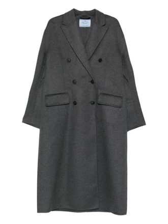 トレンチコート PRADA Women Trench Coats P658RSOOO14ZVF0276 Gray Prada Single-Breasted Cotton Twill Trench Coat | Saks Fifth