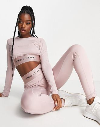 Pink Soda Sport Sport contour sculpting leggings in pink