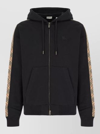 Burberry hooded jacket side pockets ribbed hem