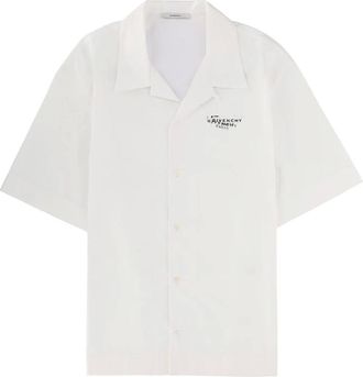Givenchy Short Sleeve Shirts, male, White, Size: M Bowling Shirt