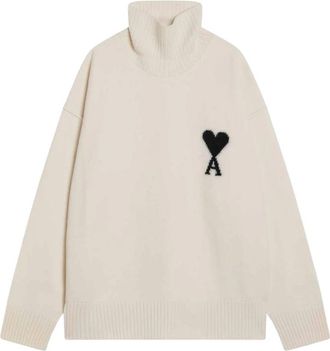 Ami Stijlvolle Sweaters met Dolcevita Design - Heren - Coltruien - Beige - L - Truien & Vesten