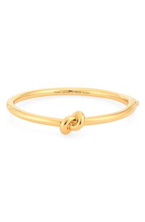 Kate Spade New York sailors knot hinge bangle bracelet in Gold at Nordstrom