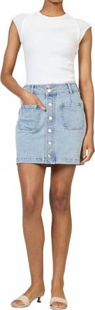 Dear John Denim Quinn High Rise Clean Hem Denim Skirt In Matterhorn