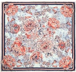 Nicole Miller Floral Satin Square Scarf in Light Blue at Nordstrom Rack