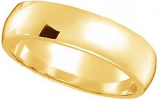 Allurez Dome Comfort Fit Wedding Ring Band 14k Yellow Gold (5mm)