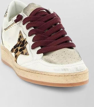 Golden Goose ballstar sneakers nappa suede leopard star