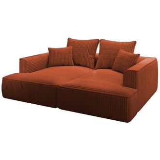 Vente-Unique Vente-unique - Divano 3 posti seduta comoda e profonda in velluto a coste grosse Terracotta - pineta