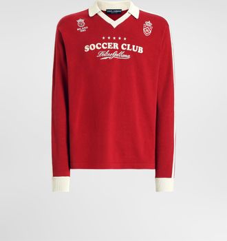 Dolce & Gabbana Cotton Polo Shirt - Man Sweaters And Cardigans Red 52