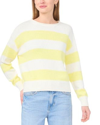 Vince Camuto Wide Striped Rollneck Top