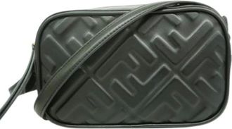 Fendi Pre-owned Cross Body Bags, female, Black, Size: ONE SIZE Pre-owned Leather Cross Body Bag