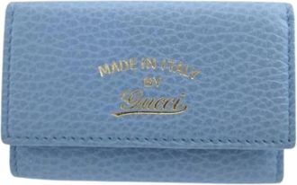 Gucci Pre-owned Sleuteletui - Dames - Vintage Accessoires - Blauw - ONE Size - Leer - Vintage