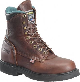 Carolina Mens Sarge Hi Soft Toe Made Usa Work Boot In Brown
