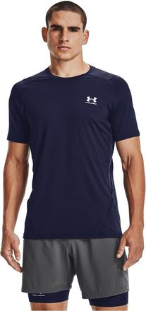 Under Armour Heren HeatGear Mesh Panel Fitted T-shirt (Middernacht marine)