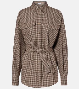Brunello Cucinelli Checked virgin wool overshirt