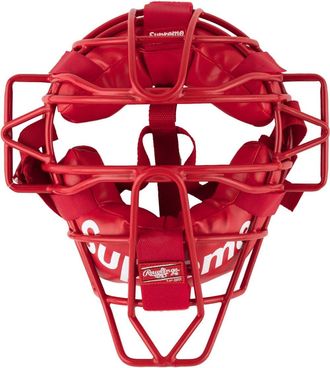 SUPREME x Rawlings Catchers mask - unisex - Calf Leather/Metal - One Size - Red