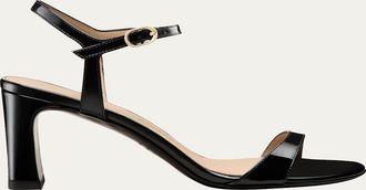 Stuart Weitzman Babette Patent Ankle-Strap Sandals