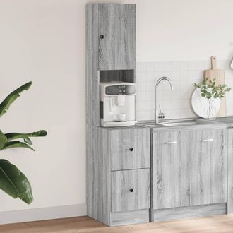 vidaXL Vidaxl - Mueble De Cocina Madera De Ingenier&iacute;a Gris Sonoma 35x50x180 Cm