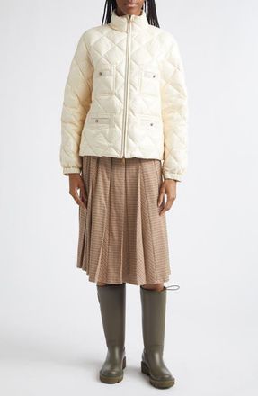 Moncler Lavaret Quilted Down Jacket in White at Nordstrom, Size 00