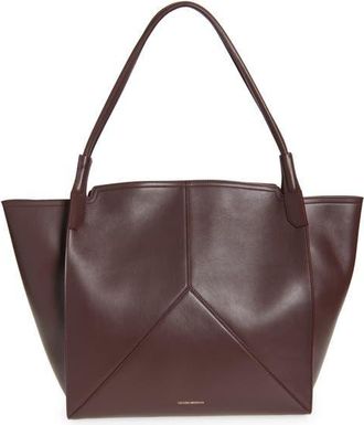 Victoria Beckham Victoria Leather Tote in Burgundy at Nordstrom
