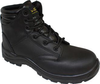 Adtec AdTec Mens Ankle Laceup Composite Toe Leather Work Boot, Black | Injection Molded Oil Resistant Outsole & Comfort Padded Collar