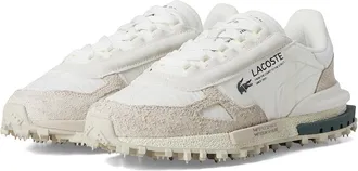 Lacoste Elite Active Sneakers Mens Shoes White/Dark Green : 11.5 D - Medium, Suede