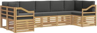 vidaXL Conjunto De Sof&aacute;s De Exterior 7 Uds. Blanco Y Antracita Vidaxl