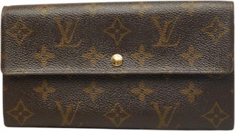 Louis Vuitton Brown Pvc Long Wallet (Bi-Fold) (Pre-Owned)