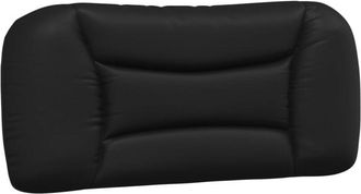 vidaXL Cabecero De Cama Acolchado Cuero Sint&eacute;tico Negro 90 Cm Vidaxl