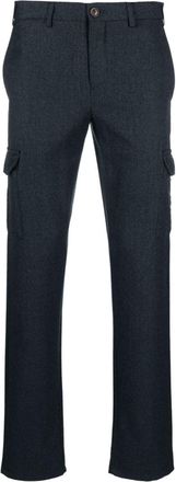 Canali wool cargo trousers - men - Wool - 46 - Blue