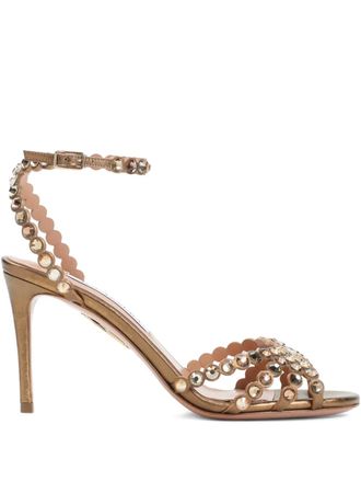 Aquazzura Sandali Tequila con decorazione 85mm - Marrone
