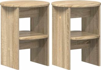 vidaXL Armario Auxiliar 2 Uds. Roble Sonoma &Oslash;40 X 50 Cm Vidaxl