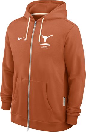 Nike Texas Sideline Standard Issue Nike Mens Dri-FIT College Full-Zip Hoodie in Orange | 03AV81FTXE-1FA