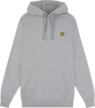 Lyle & Scott Capuchon sweatshirt van katoen met voorzakken - Heren - Hoodies - Grijs - L - Katoen - Hoodies & sweatvesten