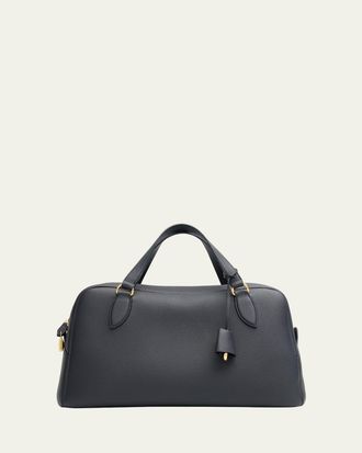 Loro Piana Needle Medium Fine Grain Leather Shoulder Bag