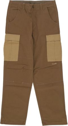 HUF Ripstop Cargo Broek met Verstelbare Taille - Heren - Straight fit broeken - Bruin - M - Katoen - Broeken