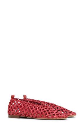 Mansur Gavriel Open Weave Ballet Flat in Pomodoro at Nordstrom, Size 10.5Us